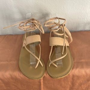 ASOS leather ankle tie sandals 6